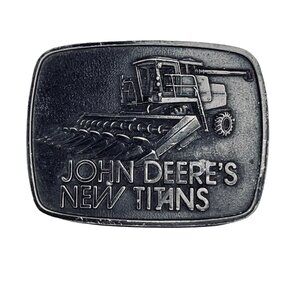 John Deere's New Titans Distressed Western Belt Buckle (5422)